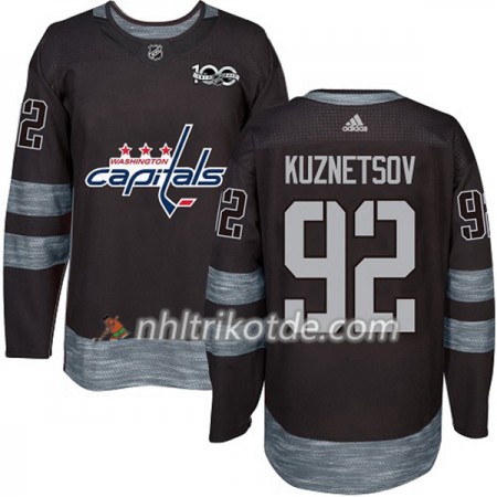 Washington Capitals Trikot Evgeny Kuznetsov 92 1917-2017 100th Anniversary Adidas Schwarz Authentic - Herren